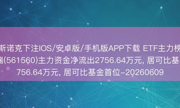 斯诺克下注IOS/安卓版/手机版APP下载 ETF主力榜 | 电力ETF华泰柏瑞(561560)主力资金净流出2756.64万元， 居可比基金首位-20260609
