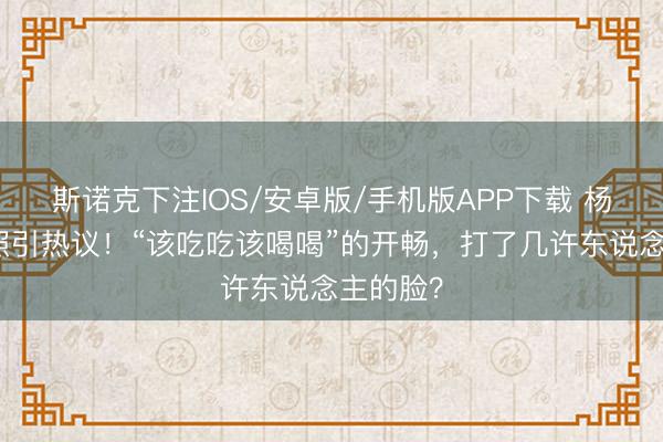 斯诺克下注IOS/安卓版/手机版APP下载 杨蓉带疤照引热议!“该吃吃该喝喝”的开畅,打了几许东说念主的脸?