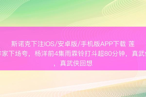 斯诺克下注IOS/安卓版/手机版APP下载 莲花楼作家下场夸，杨洋前4集雨霖铃打斗超80分钟，真武侠回想