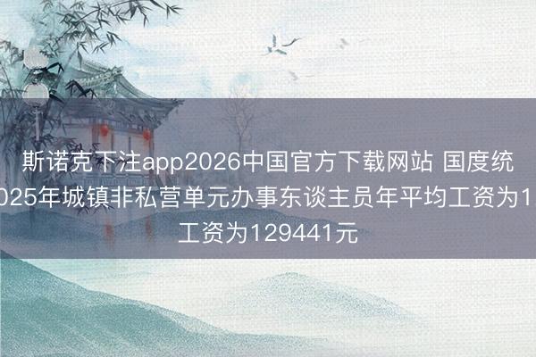 斯诺克下注app2026中国官方下载网站 国度统计局：2025年城镇非私营单元办事东谈主员年平均工资为129441元
